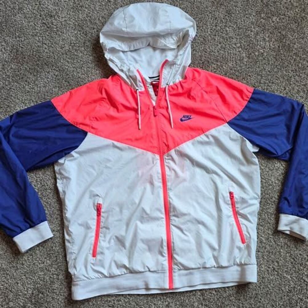 Nike Windrunner Womens XL Colorblock Hooded Full Zip Windbreaker